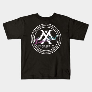 MONSTA X Beautiful World Tour US Stops Logo V3 Kids T-Shirt